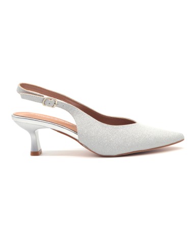 Kharisma slingback in tessuto lurex